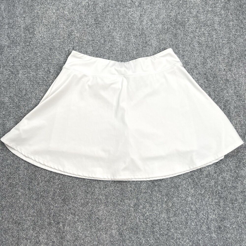 Tommy Bahama Tennis Flounce Skort Skirt Womens Medium Media Pocket UPF 50 White - Picture 4 of 7